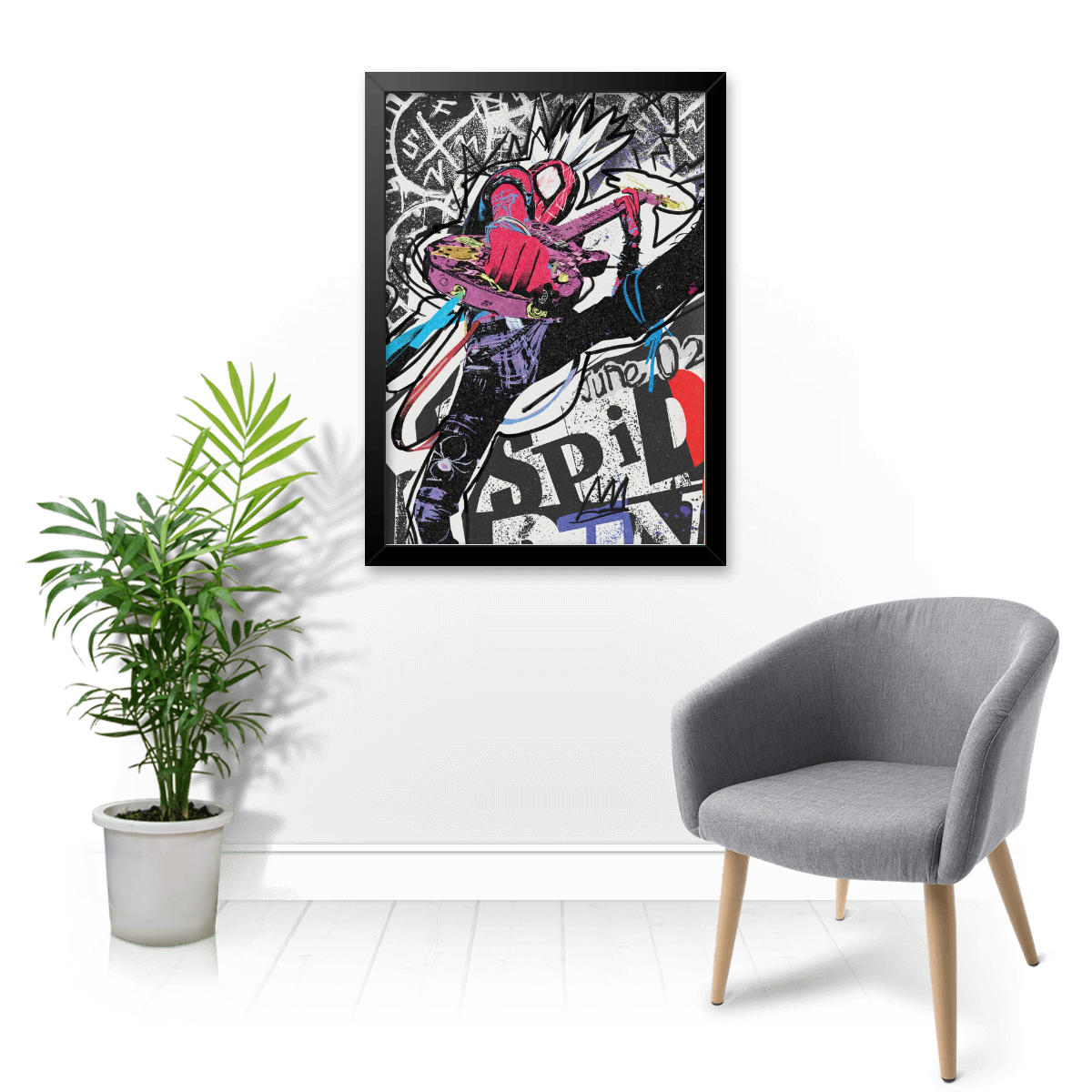 Quadro e poster Spider Punk Grafite - Quadrorama