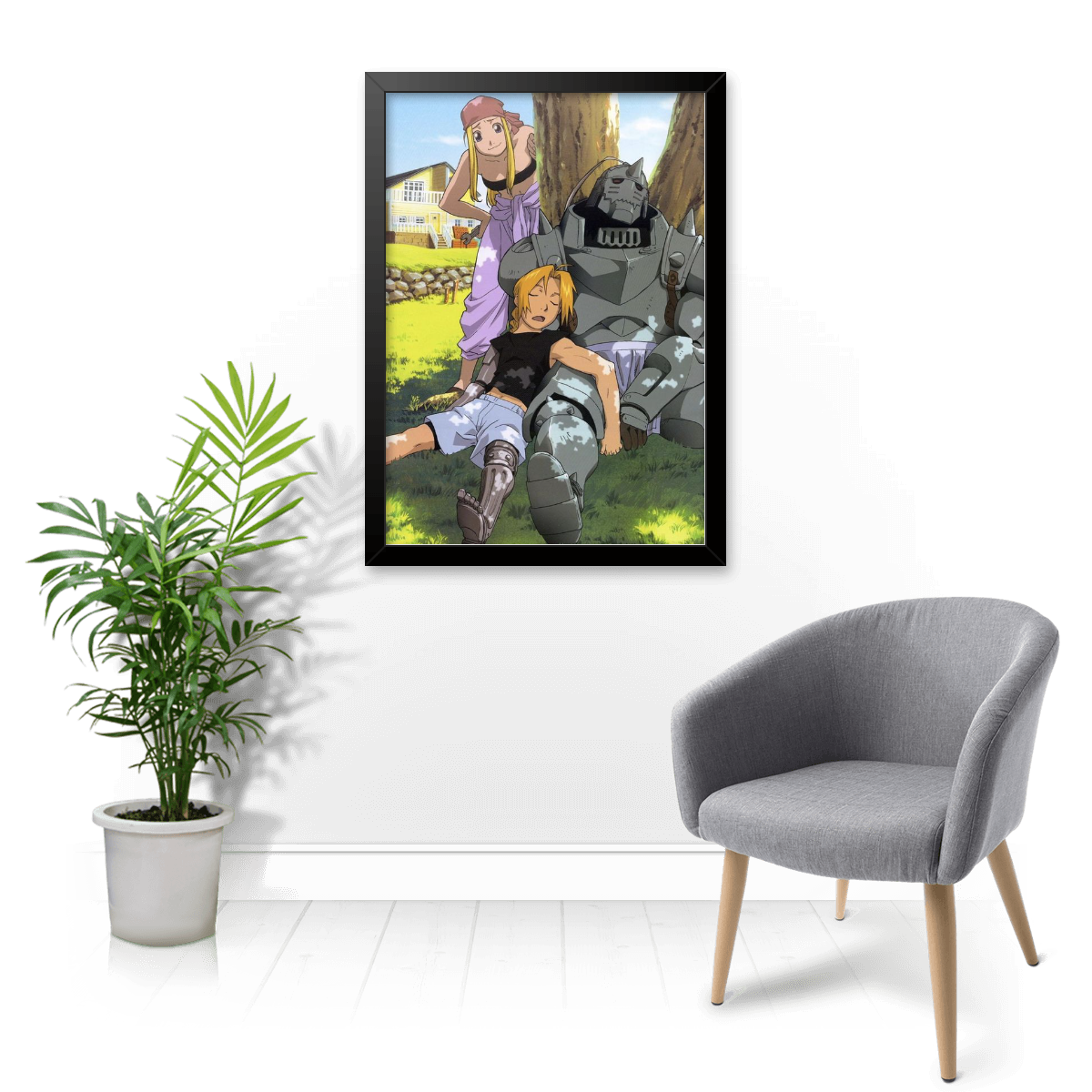Quadro e poster Edward, Alphonse e Winry - Full Metal Alchemist