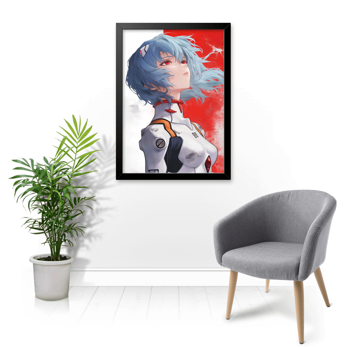 Quadro e poster Rei Ayanami - Evangelion - Quadrorama