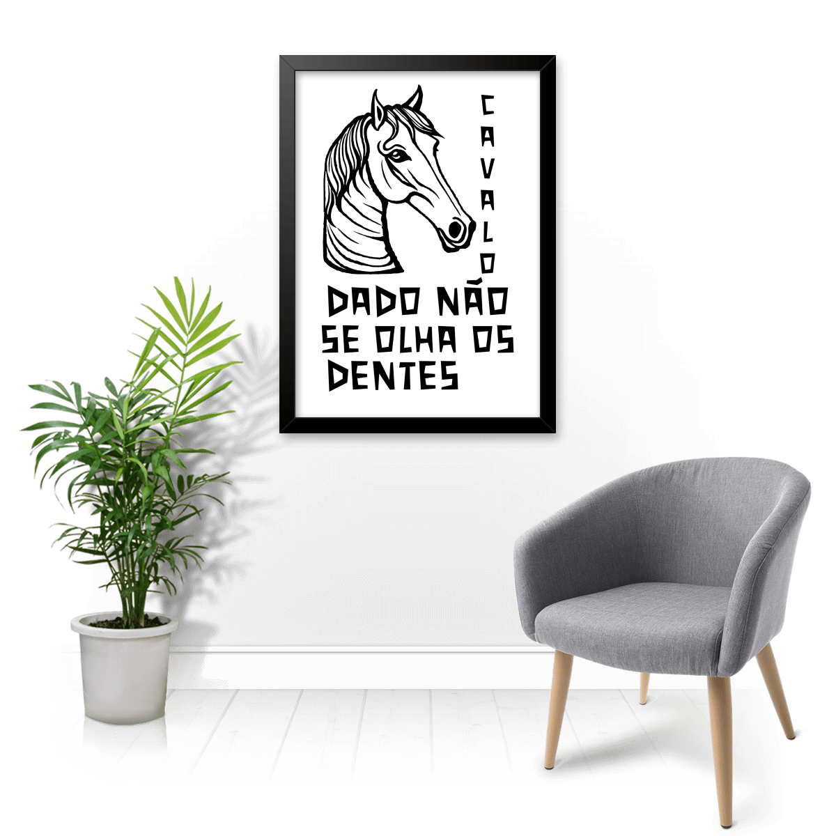 Quadro e poster Cavalo dado nao se olha os dentes - Quadrorama