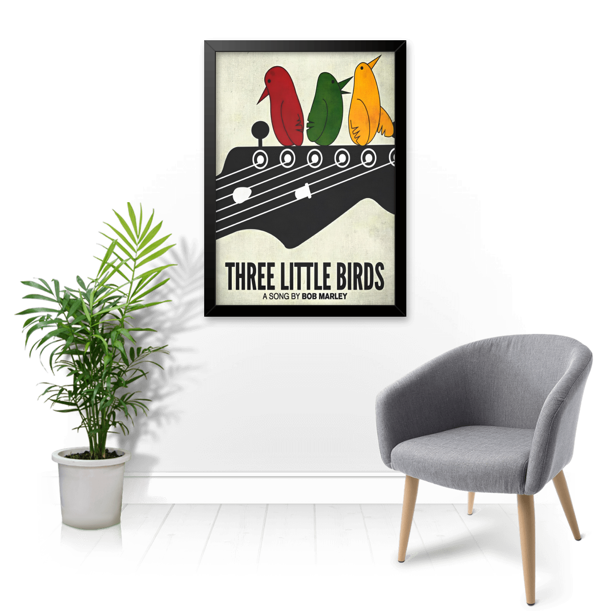 Quadro e poster Bob Marley Three Little Birds - Quadrorama