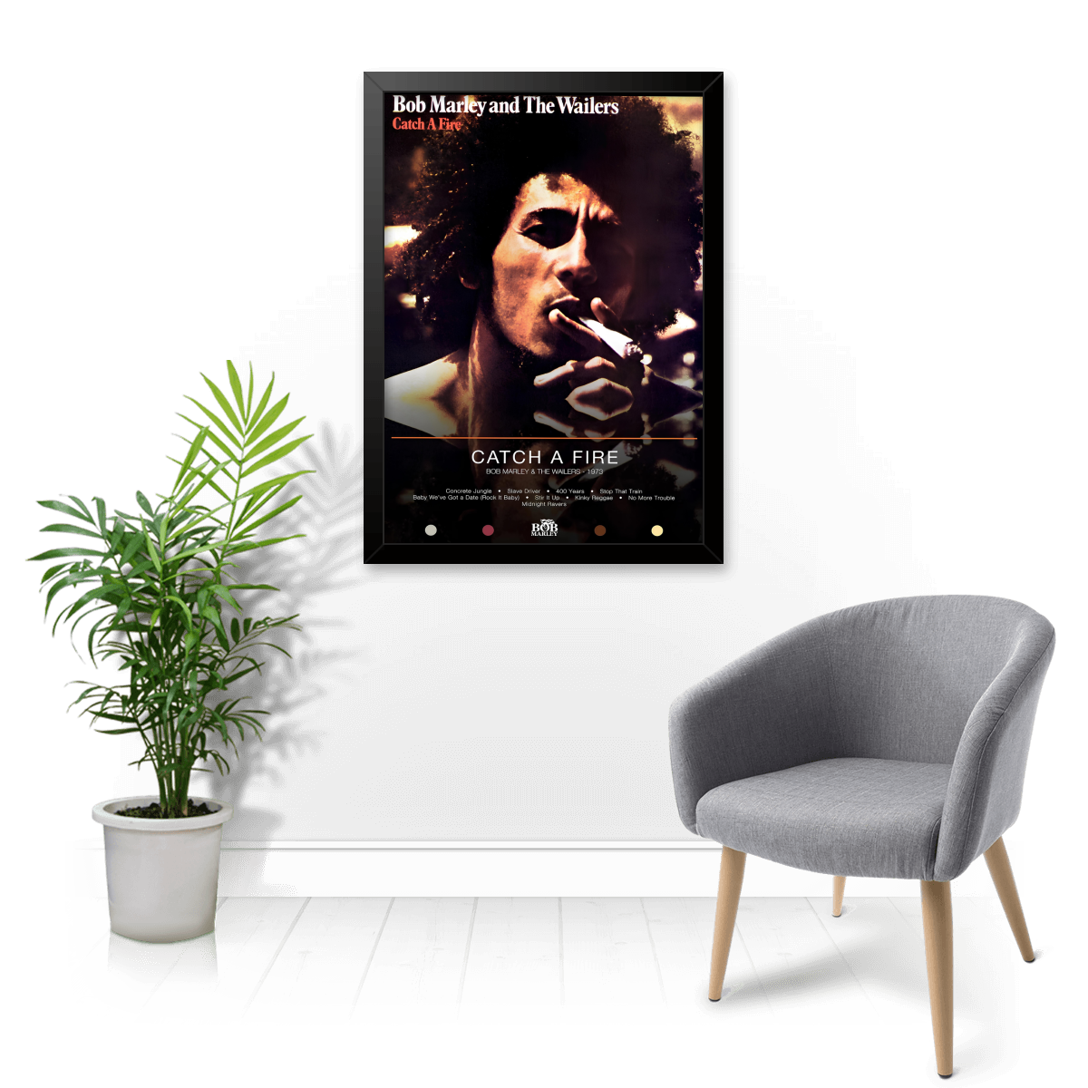 Quadro e poster Bob Marley & The Wailers - Catch A Fire - Quadrorama