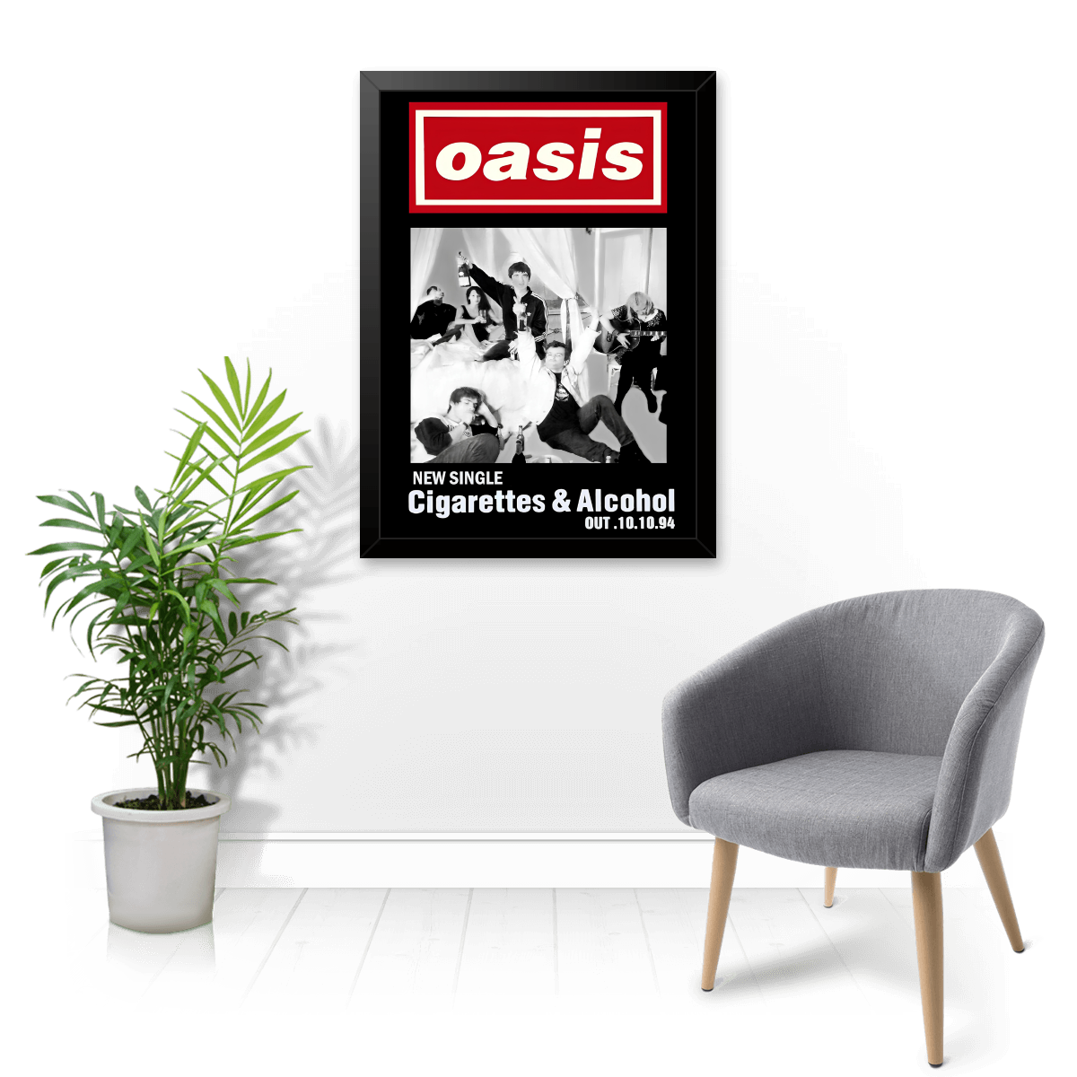 Quadro e poster Oasis - Cigarettes & Alcohol 1994 - Quadrorama
