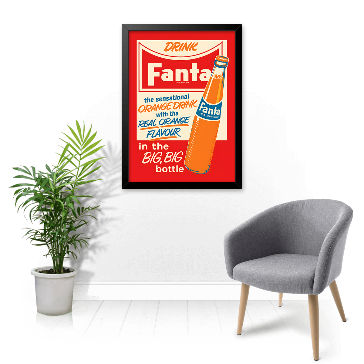 Quadro e poster Fanta Laranja Retro - Drink - Quadrorama