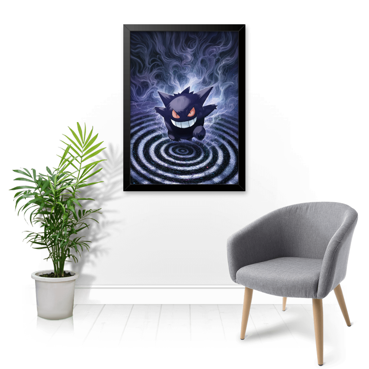 Quadro e poster Gengar e Fumaças - Pokemon - Quadrorama
