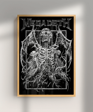 Quadro e poster Megadeth Skeleton - Quadrorama
