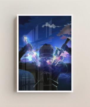 Quadro e poster Kirito de Costas - Sword Art Online - Quadrorama