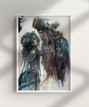 Quadro e poster Jack Sparrow Atirando - Piratas do Caribe - Quadrorama