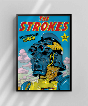 Quadro e poster Cartaz The Strokes - Quadrorama