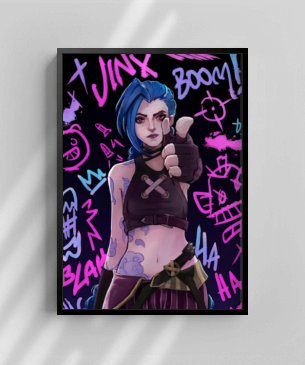 Quadro e poster Jinx de Costa - Arcane - Quadrorama