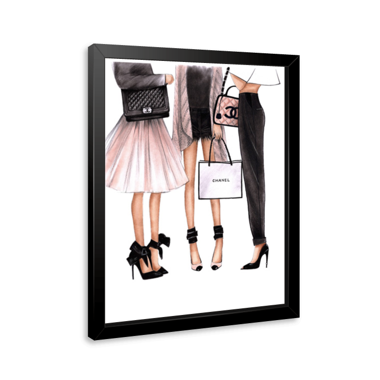 Quadro e poster Modelos Fashionistas Art Coco Chanel - Quadrorama