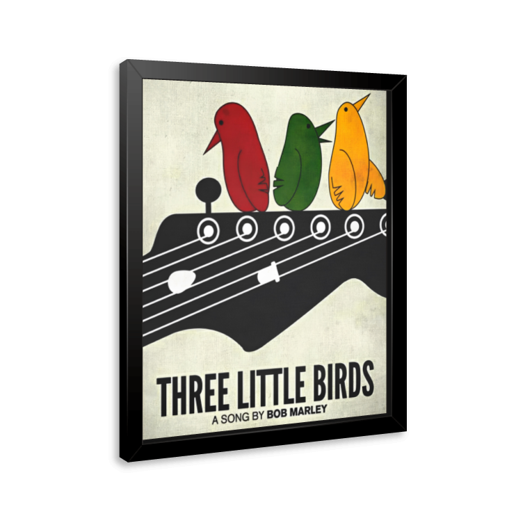 【新品・限定品】Bob Marley - Three Little Birds Quadro e poster Bob Marley Three Little Birds - Quadrorama