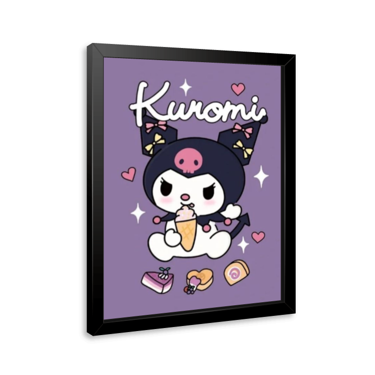 Quadro e poster Kuromi Comendo - Quadrorama