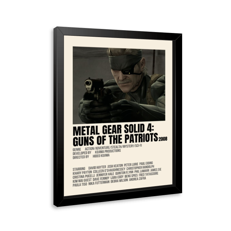 L GEAR SOLID Poster 4枚セット　ポスター Quadro e poster Metal Gear Solid 4 - Quadrorama
