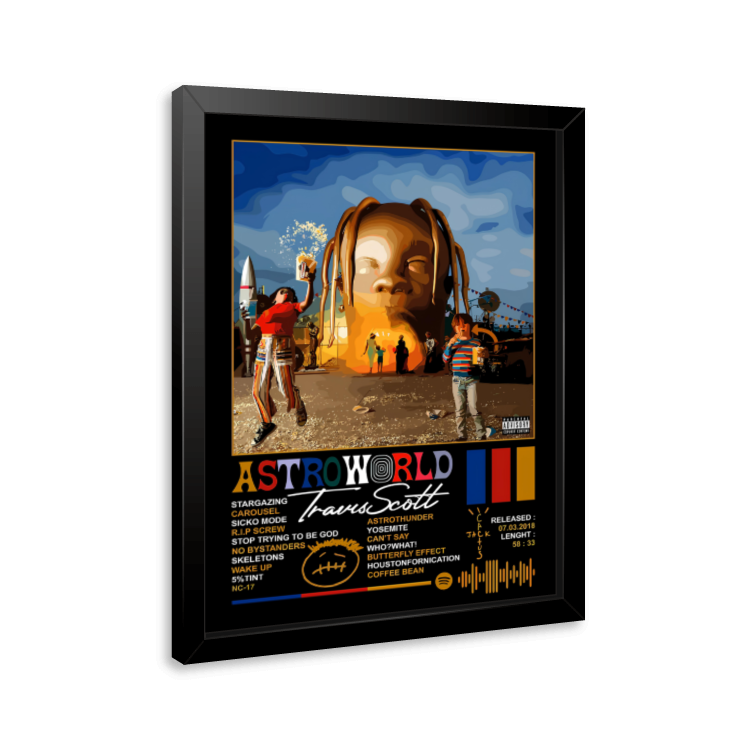 Quadro e poster Travis Scott - Astroworld - Quadrorama