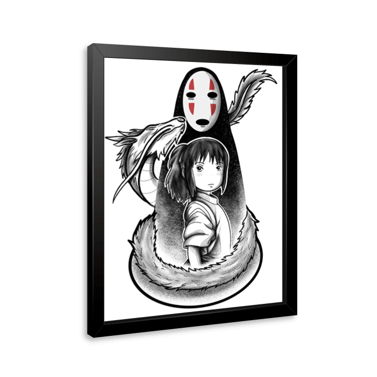 Quadro e poster Chihiro E Sem Rosto - Spirited Away - Quadrorama