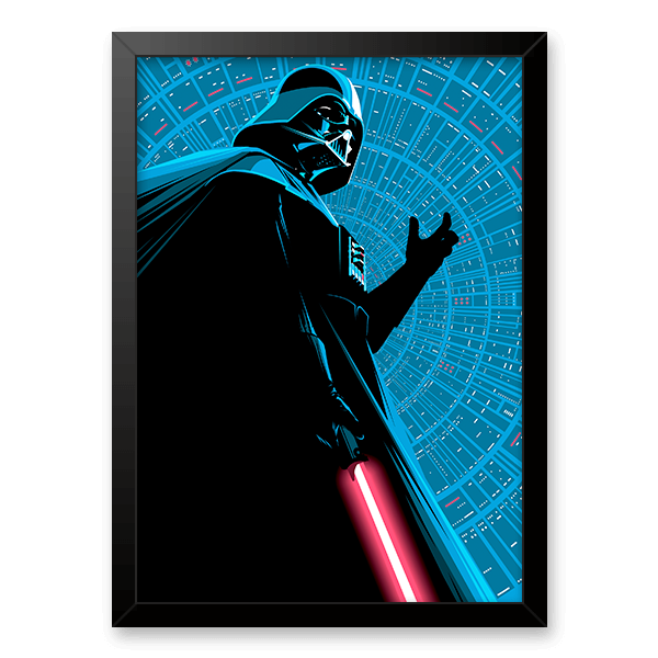 Quadro e poster Darth Vader com sabre de luz - Star Wars - Quadrorama