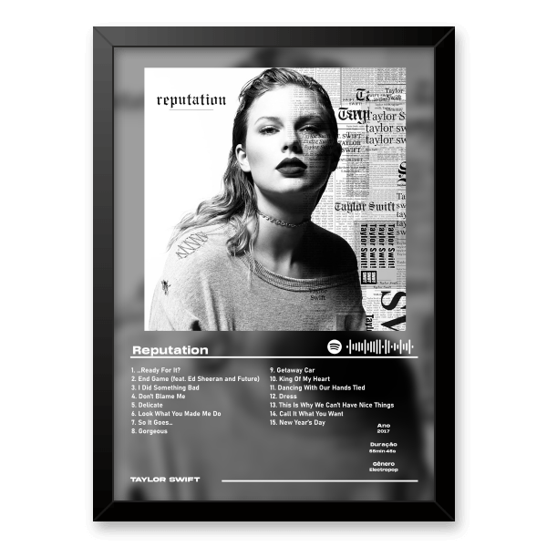 Quadro e poster Album Taylor Swift - Reputation - Quadrorama