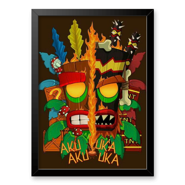 aku/aku！キャンバスアート Quadro e poster Aku Aku - Crash - Quadrorama