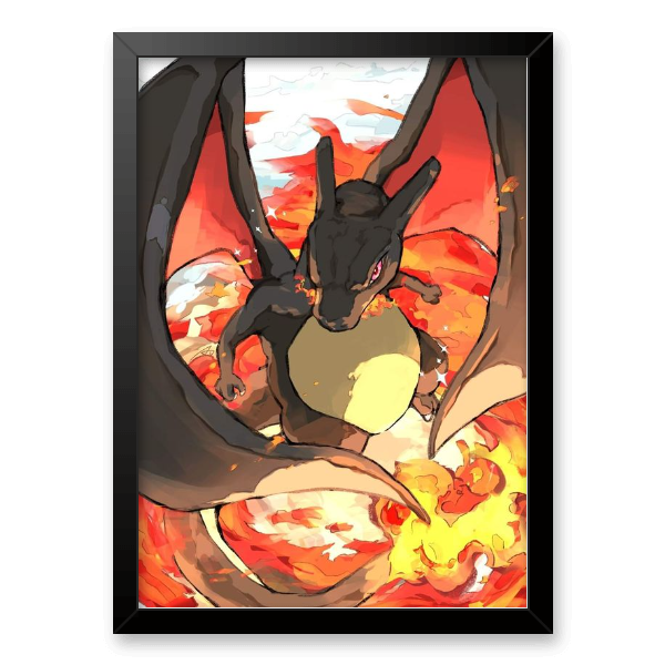Quadro e poster Charizard Shiny - Pokemon - Quadrorama