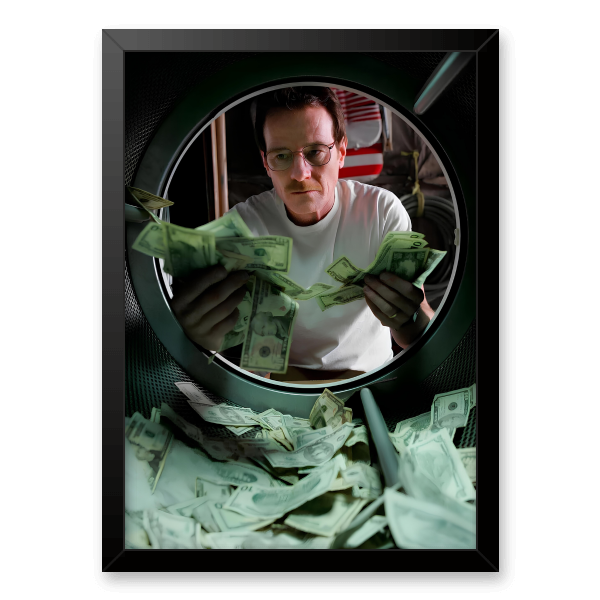 Quadro e poster Walter White Lavando Dinheiro - Quadrorama