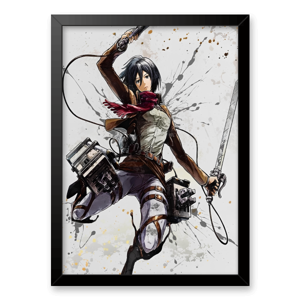 Quadro e poster Mikasa Ackerman - Attack on Titan - Quadrorama
