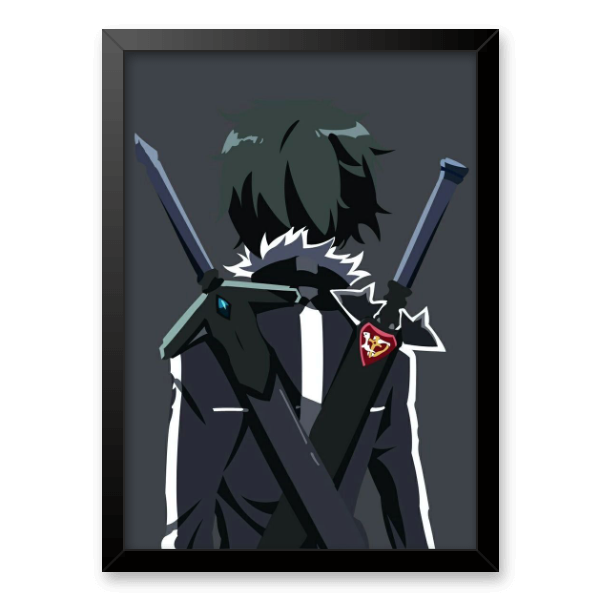Quadro e poster Kirito de Costas - Sword Art Online - Quadrorama
