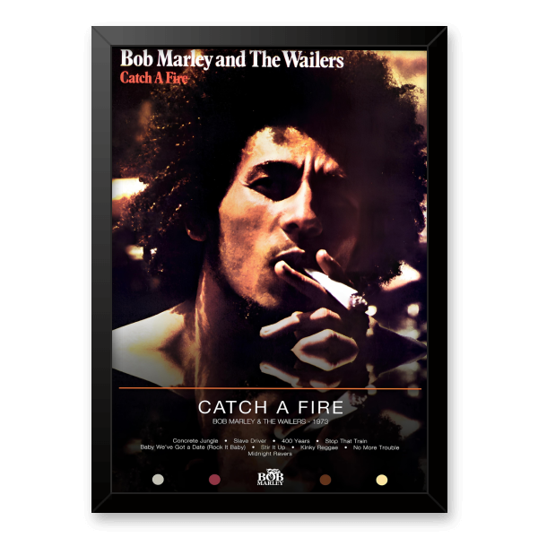 The Wailers Catch A Fire コラージュアート Quadro e poster Bob Marley & The Wailers - Catch A Fire - Quadrorama