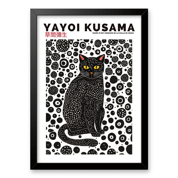 Quadro e poster Cat Yayoi Kusama - Quadrorama