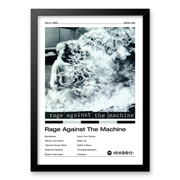 90s デッドストック rage against the machineポスター Quadro e poster Rage Against The Machine - Against The Machine