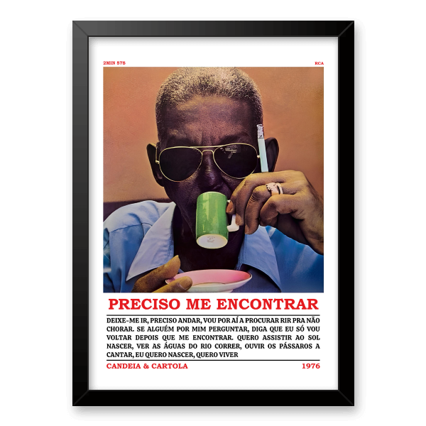 Quadro e poster Candeia e Cartola - Preciso me encontrar - Quadrorama