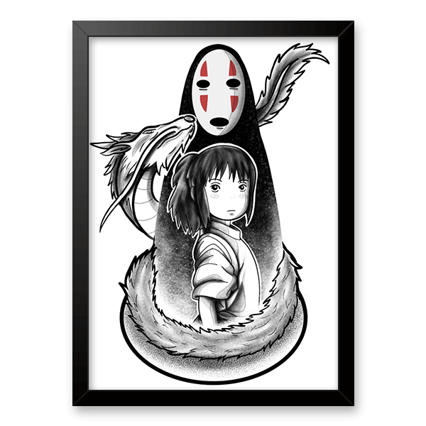 その他 Chihiro Quadro e poster Chihiro E Sem Rosto - Spirited Away - Quadrorama